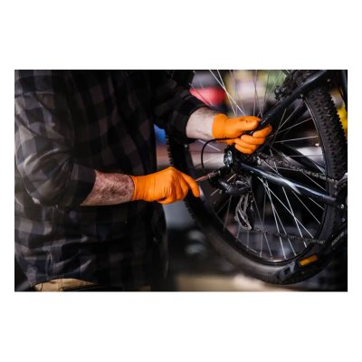Mercator GoGrip orange nitrile handsker 4 stk størrelse L