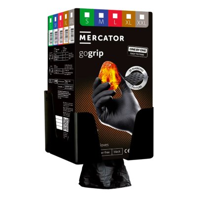 Sort GoGrip kurveholder til Mercator GoGrip ONE-BY-ONE handskerum