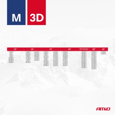 Tekstile sne kæder 3D M EN16662-1 Önorm V5121 2 stk AMIO-04508