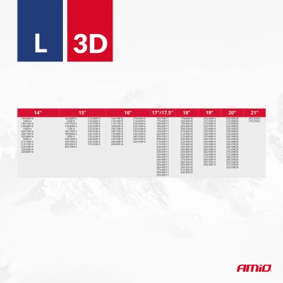 Tekstile sne kæder 3D L EN16662-1 Önorm V5121 2 stk AMIO-04509