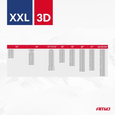 Tekstile sneslanger 3D XXL EN16662-1 Önorm V5121 2 stk AMIO-04511