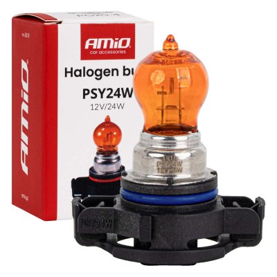 Halogenpære PSY24W 12V 24W PG20-4 AMBER AMIO-04519