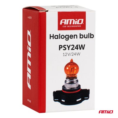 Halogenpære PSY24W 12V 24W PG20-4 AMBER AMIO-04519