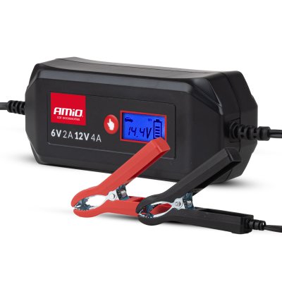 Digital batterioplader STD GEL AGM WET MAX 4A 6/12V AMIO-04523