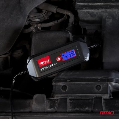 Digital batterioplader STD GEL AGM WET MAX 4A 6/12V AMIO-04523