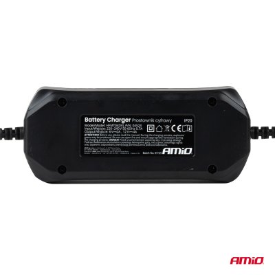 Digital batterioplader STD GEL AGM WET MAX 4A 6/12V AMIO-04523