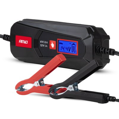 Digital batterioplader LEAD ACID LFP MAX 5A 6/12V AMIO-04522