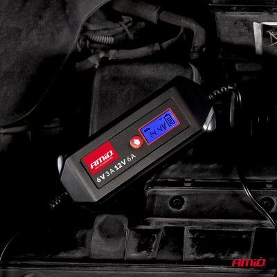 Digital batterioplader STD GEL AGM WET MAX 6A 6/12V AMIO-04524