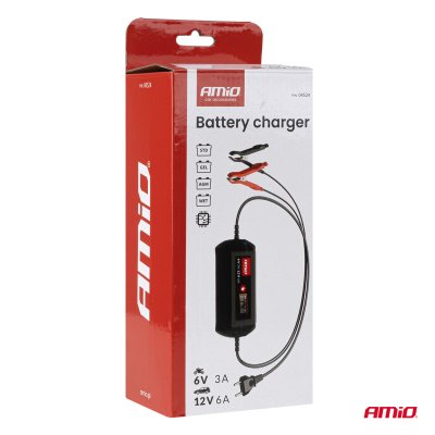 Digital batterioplader STD GEL AGM WET MAX 6A 6/12V AMIO-04524