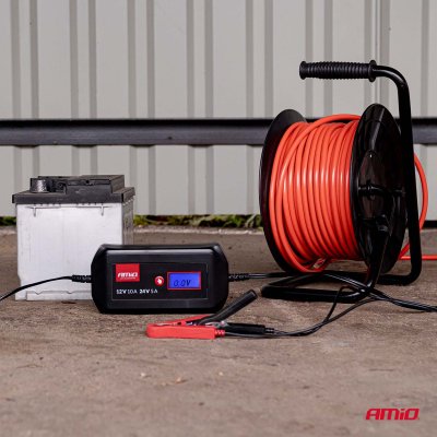 Digital batterilader STD GEL AGM WET MAX 10A 12/24V AMIO-04525
