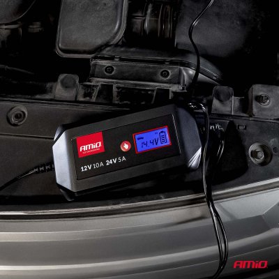 Digital batterilader STD GEL AGM WET MAX 10A 12/24V AMIO-04525