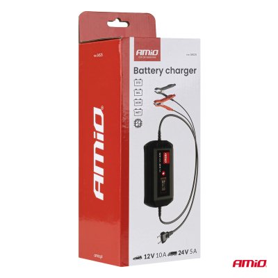 Digital batterilader STD GEL AGM WET MAX 10A 12/24V AMIO-04525