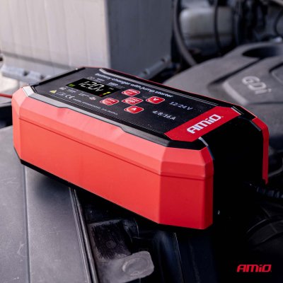 Digital batterioplader BOOST AGM GEL STD LiFePo4 MAX 16A 12/24V PRO AMIO-04529