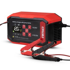 Digital batterioplader BOOST AGM GEL STD LiFePo4 MAX 25A 12/24V PRO AMIO-04530