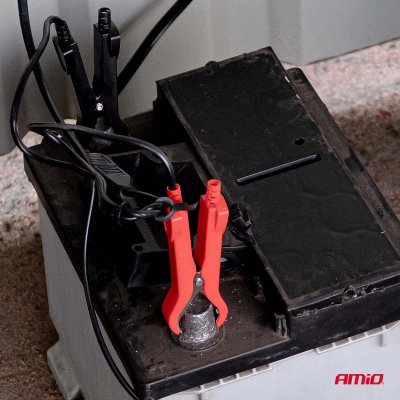 Digital batterioplader AGM GEL STD LiFePo4 MAX 4A 6/12V PRO HOOK AMIO-04531