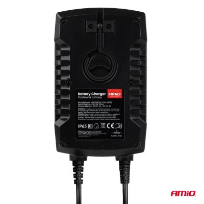 Digital batterioplader AGM GEL STD LiFePo4 MAX 6A 6/12V PRO HOOK AMIO-04532