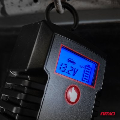 Digital batterioplader AGM GEL STD LiFePo4 MAX 8A 12/24V PRO HOOK AMIO-04533