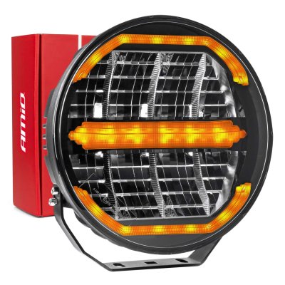 LED langdistance forlygte med positionslys funktion 112W 12V 24V AMIO-04534