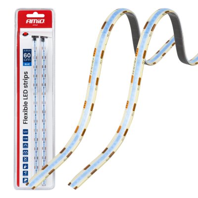 Fleksible LED COB-strips, blå 2x30 cm 12 V AMIO-04571