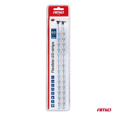 Fleksible LED COB-strips, blå 2x30 cm 12 V AMIO-04571