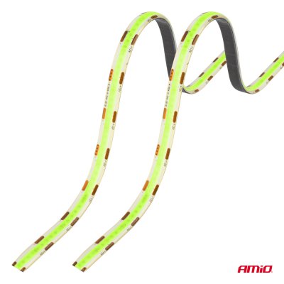 Fleksible LED COB bånd, grøn, 2x30 cm, 12 V, AMIO-04573