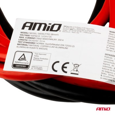 Boosterkabler 350A 3,5m TÜV AMIO-04594
