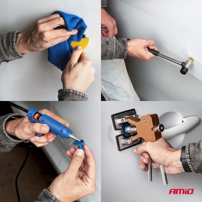 Stort DIY Delle & Bulg reparationskit med taske AMIO-04600