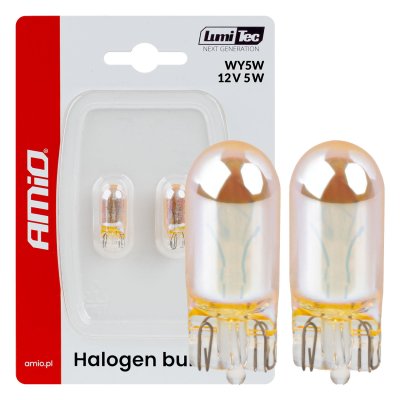 Halogenpærer WY5W 12V5W LumiTec AMBER CHROME 2 stk. AMIO-04626