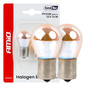 Halogen pærer PY21W 12V21W BAU15S LumiTec AMBER CHROME 2 stk. AMIO-04627