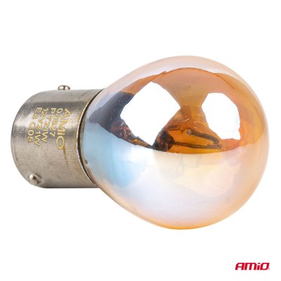 Halogen pærer PY21W 12V21W BAU15S LumiTec AMBER CHROME 2 stk. AMIO-04627