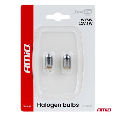 Halogenpærer WY5W 12V5W LumiTec CHROME 2 stk. AMIO-04628