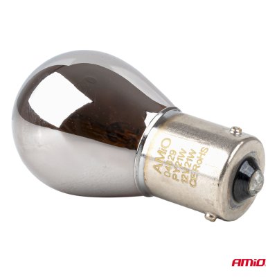 Halogenpærer PY21W 12V21W BAU15S LumiTec CHROME 2 stk. AMIO-04629