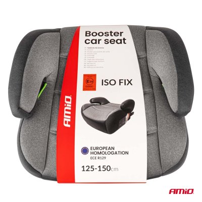 Booster bilsæde ISOFIX ECE R129 I-Size 125-150cm AMIO-04660