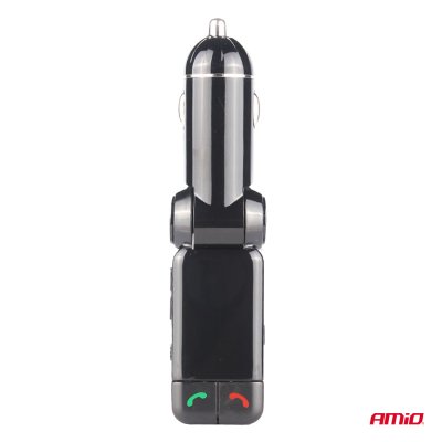 Bil FM Transmitter 2×USB-A 12V 24V AMIO-04650
