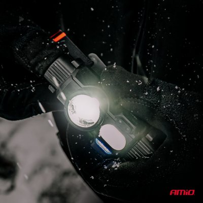 LED Hovedlampe XPG+COB 1200mAh (BATT) AMIO-04662