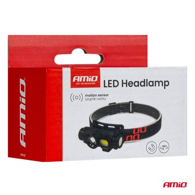 LED Hovedlampe XPG+COB 1200mAh (BATT) AMIO-04662