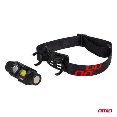 LED Hovedlampe XPG+COB 1200mAh (BATT) AMIO-04662