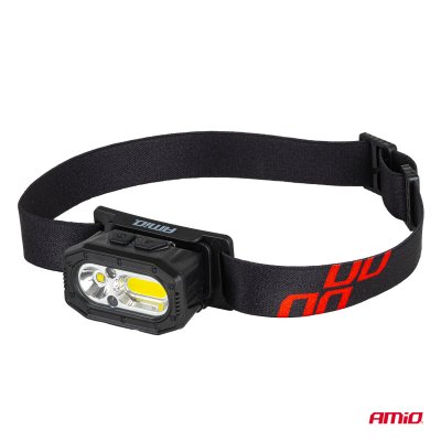 LED Hovedlygte XPG+COB 1000mAh (BATT) AMIO-04663