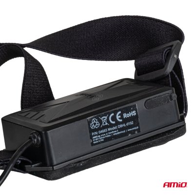 LED Hovedlampe T6 3600mAh (BATT) AMIO-04665