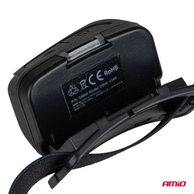 LED Hovedlampe COB 1800mAh (BATT) AMIO-04666