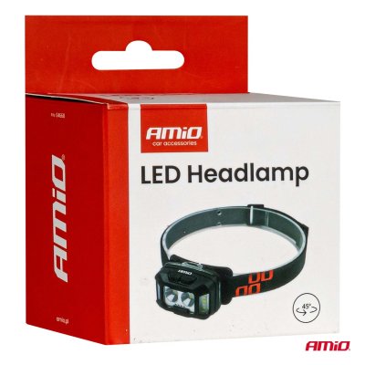 LED Hovedlygte 2xXPG+10SMD 1800mAh SUPER LYS (BATT) AMIO-04668