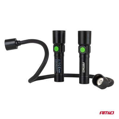LED inspektionslampe 2xP50 1000mAh (BATT) AMIO-04671