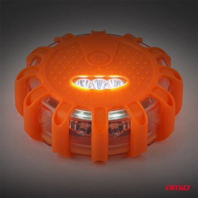LED sikkerhedslys 12SMD+3SMD 10 stk. rød AMIO-04672