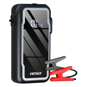 Bærbar 3i1 Starthjælp/LED/Powerbank 12V 12Ah 1600A AMIO-04678