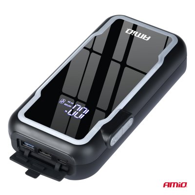 Bærbar 3i1 Starthjælp/LED/Powerbank 12V 12Ah 1600A AMIO-04678