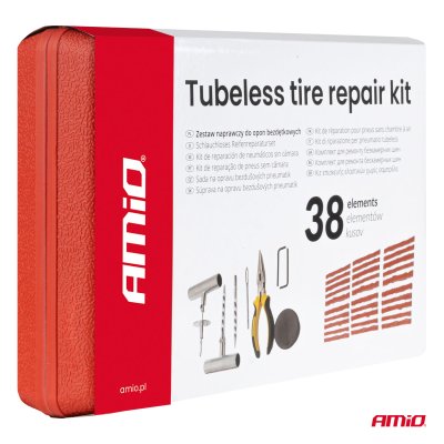 Tubeless dæk reparationssæt 38 stk AMIO-04693