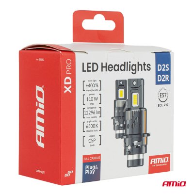 LED Forlygter XD PRO D2S D2R FULL CANBUS AMIO-04680