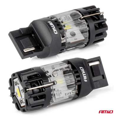 LED-pære LumiTec T20S 7440 W21W 12V FULL CANBUS hvid 1 stk AMIO-04686