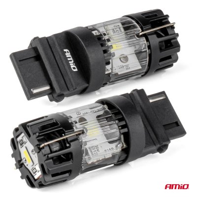 LED-pære LumiTec 3156 P27W 12V FULL CANBUS hvid 1 stk AMIO-04690