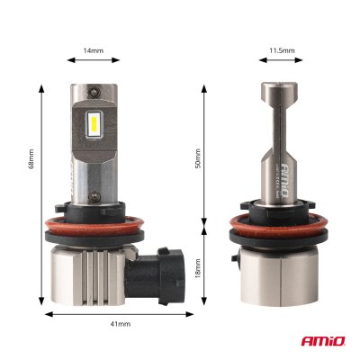 LED Forlygter Serie H25 CANBUS H8 H9 H11 H16 12V 31W AMIO-04713